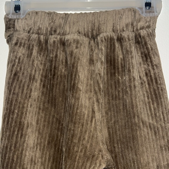 Zara Brown soft Corduroy Wide-Leg Pants Girl 6 - Picture 6 of 6